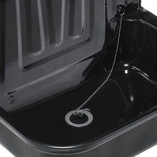 DYKE & DEAN BLACK ENAMEL BUCKET SINK BLACK RIM - DYKE & DEAN