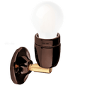 DYKE & DEAN BROWN CERAMIC LAMP BRASS ELBOW - DYKE & DEAN