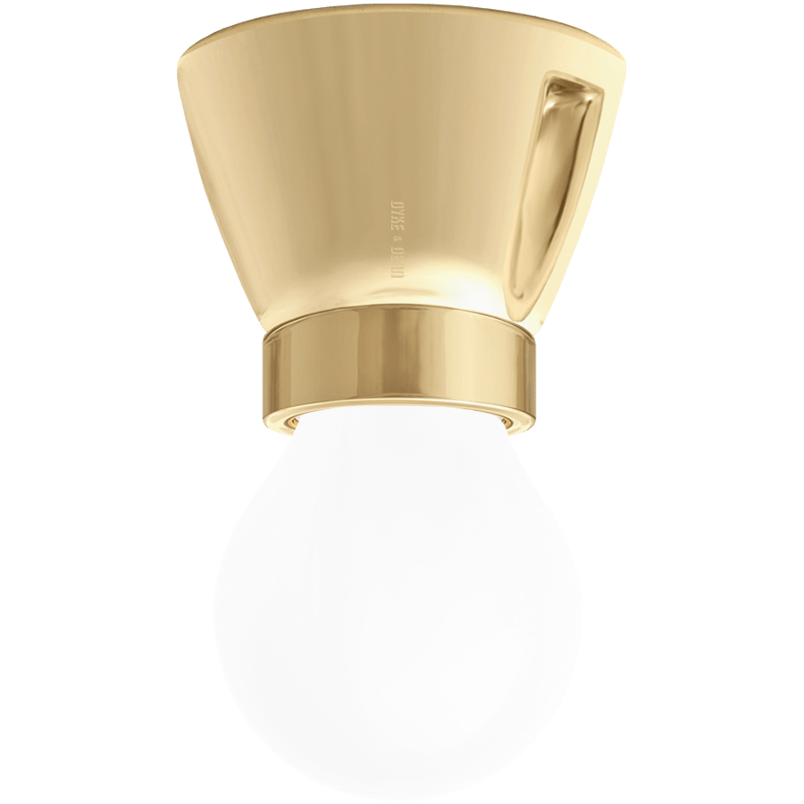 DYKE & DEAN FIXED SOCKET GOLD CERAMIC LAMP - DYKE & DEAN