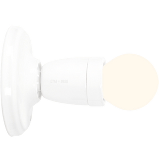 DYKE & DEAN FIXED WHITE CERAMIC CEILING LIGHT - DYKE & DEAN
