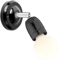 DYKE & DEAN LARGE BLACK CERAMIC LAMP CHROME ELBOW - DYKE & DEAN