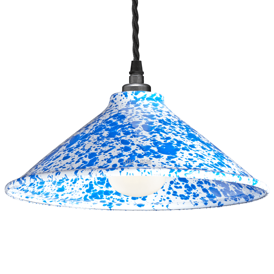 DYKE & DEAN SPLATTERWARE SHADE BLUE - DYKE & DEAN