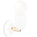 DYKE & DEAN WHITE CERAMIC LAMP BRASS ELBOW - DYKE & DEAN