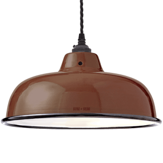 ENAMEL BROWN NECK VENT SHADE - DYKE & DEAN