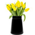 ENAMEL FLOWER VASE BLACK - DYKE & DEAN