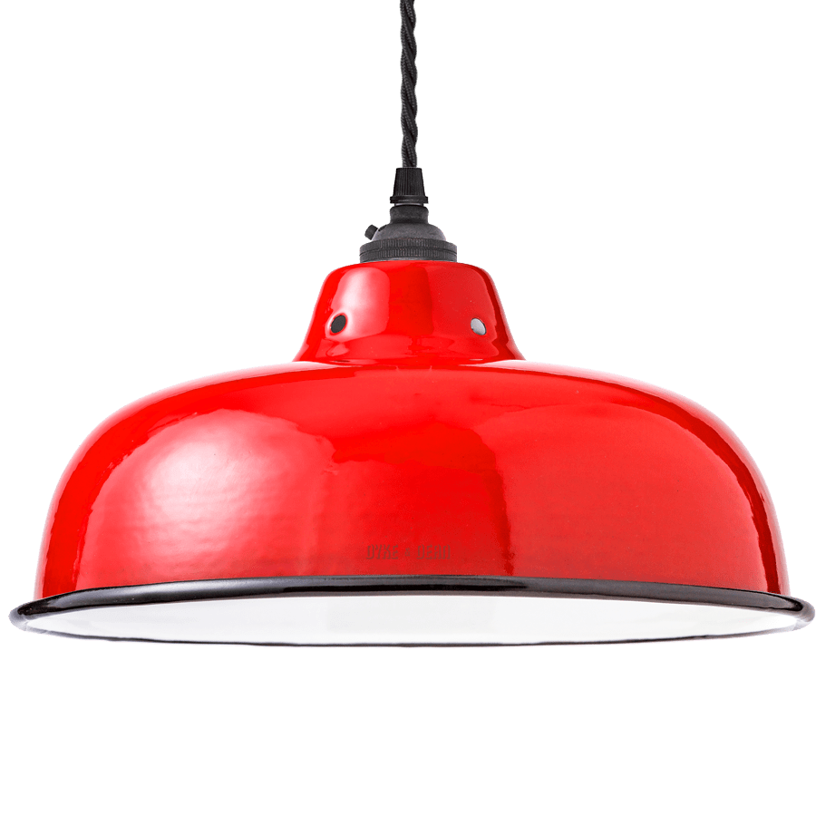 ENAMEL RED NECK VENT SHADE - DYKE & DEAN