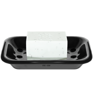 ENAMEL SOAP DISH BLACK - DYKE & DEAN