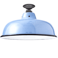FIXED NECK VENT BLUE ENAMEL SHADE - DYKE & DEAN