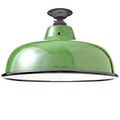FIXED NECK VENT GREEN ENAMEL SHADE - DYKE & DEAN