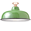 FIXED NECK VENT GREEN ENAMEL SHADE - DYKE & DEAN