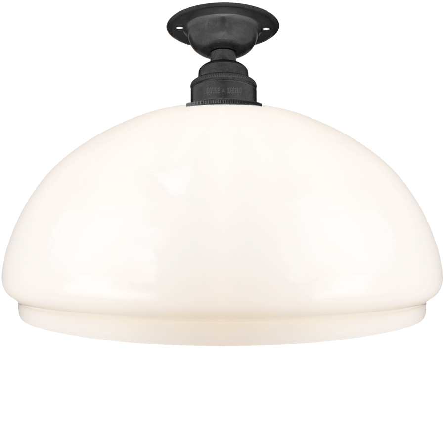 FIXED OPAL DOME GLASS SHADE MEDIUM - DYKE & DEAN