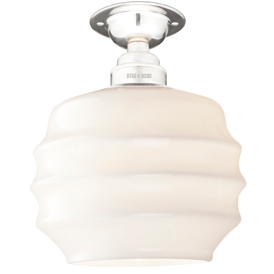 FIXED OPAL RIPPLE GLASS SHADE SMALL - DYKE & DEAN