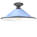 FIXED SMALL BLUE ENAMEL CONE SHADE - DYKE & DEAN