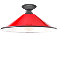 FIXED SMALL RED ENAMEL CONE SHADE - DYKE & DEAN