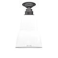 FIXED SMALL WHITE ENAMEL SHADE - DYKE & DEAN