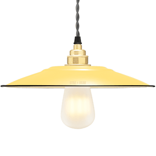 FLAT CUSTARD ENAMEL SHADE - DYKE & DEAN