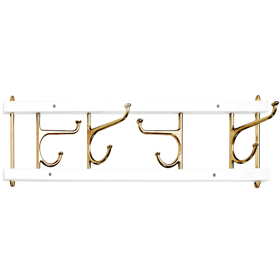 FOLDING WALL COAT HOOKS BRASS - DYKE & DEAN