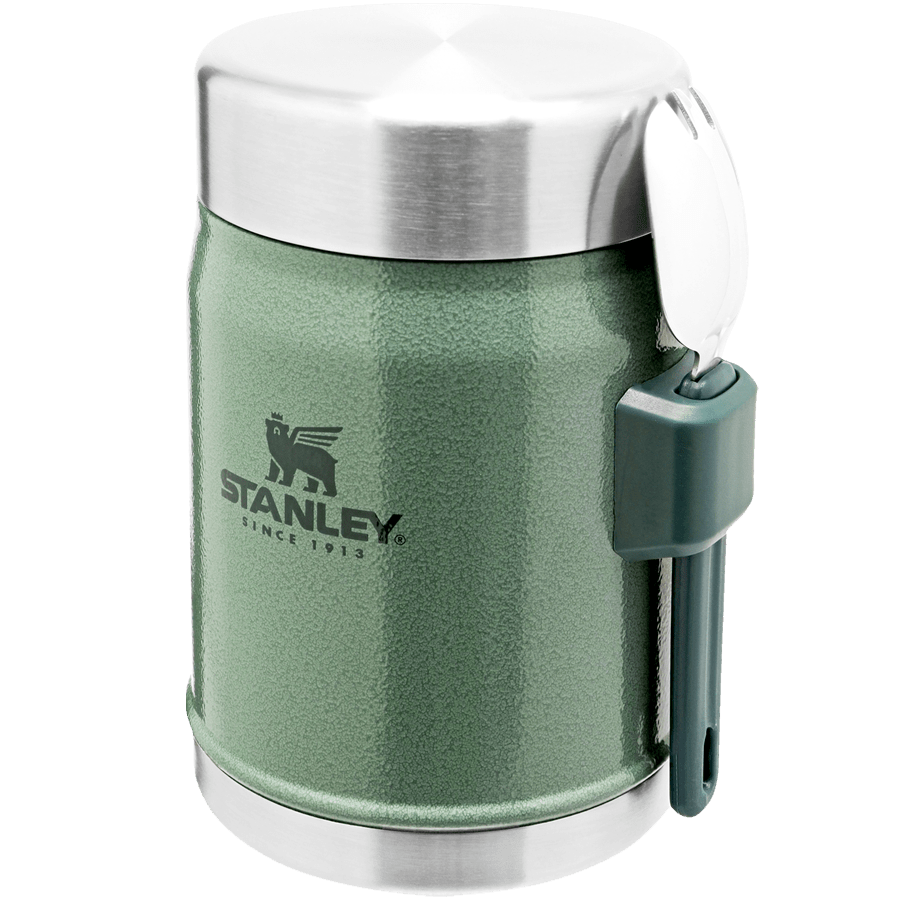 FOOD JAR + SPORK 0.4L HAMMERTONE GREEN - DYKE & DEAN