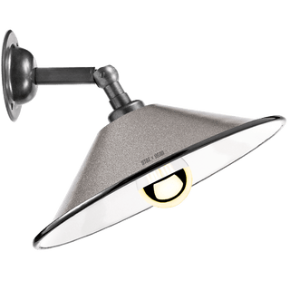 GREY SMALL CONE SHADE WALL LAMP - DYKE & DEAN