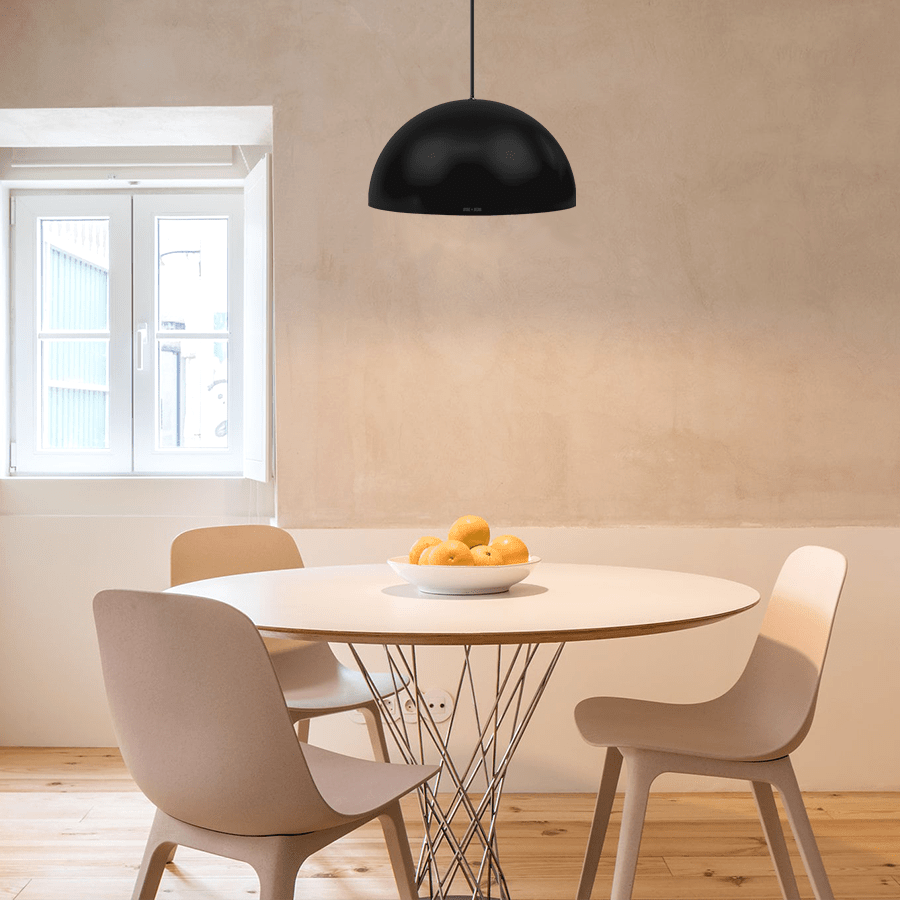 HEMISPHERE DOME PENDANT LIGHT BLACK 300MM - DYKE & DEAN