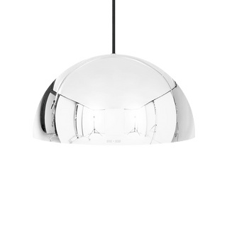 HEMISPHERE DOME PENDANT LIGHT CHROME 200MM - DYKE & DEAN