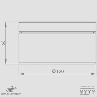 IFO ELECTRIC PORCELAIN SPOT LIGHT WHITE IP44 - DYKE & DEAN