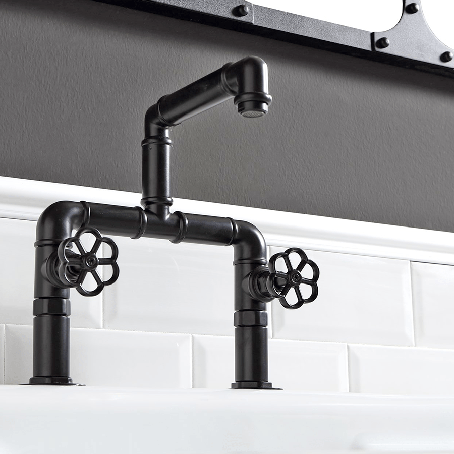 INDUSTRIAL BRIDGE MOUNTED FLOWER TAPS - DYKE & DEAN