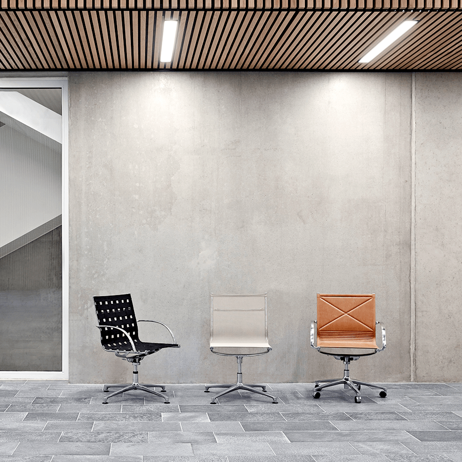 JOINT 1211 OFFICE CHAIR BLACK LEATHER - DYKE & DEAN