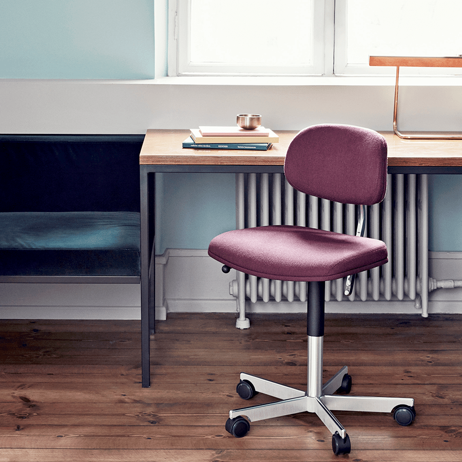 KEVI 2534U OFFICE CHAIR BLACK LEATHER - DYKE & DEAN