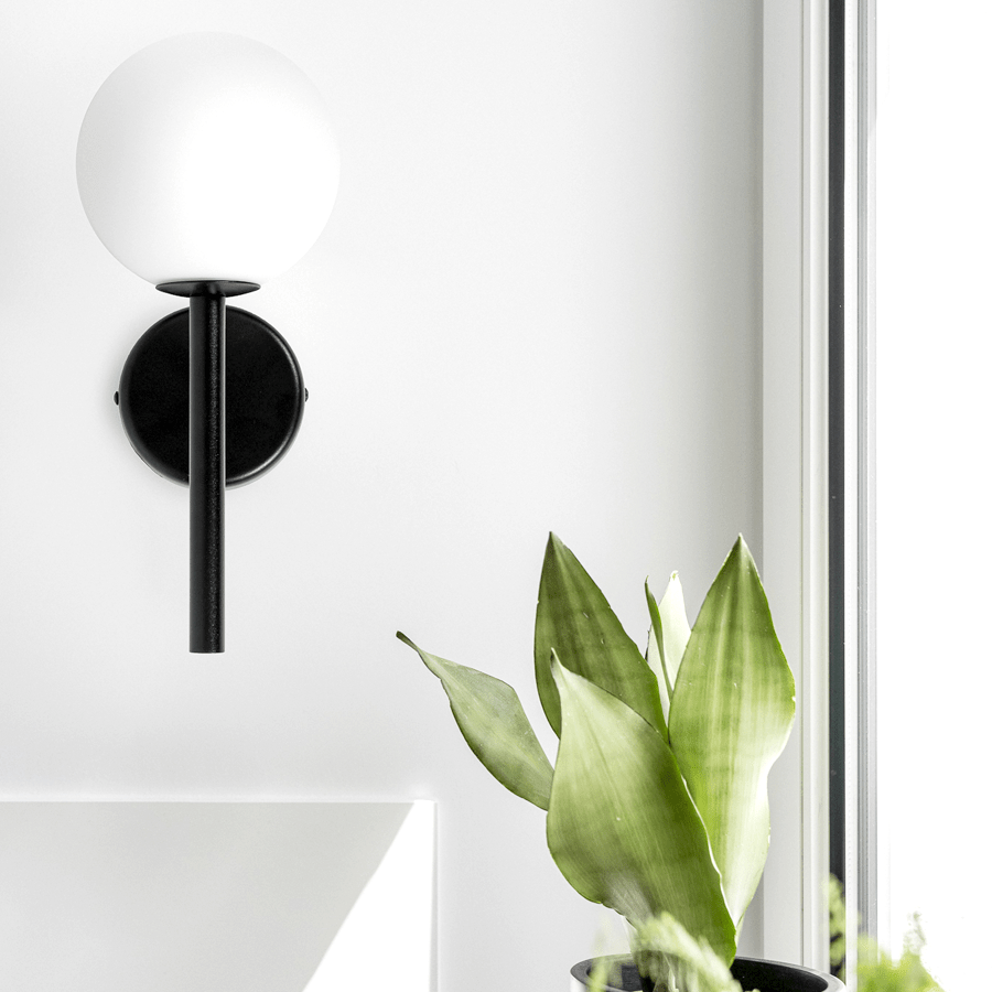 LANTERN GLOBE ROD WALL LIGHT - DYKE & DEAN