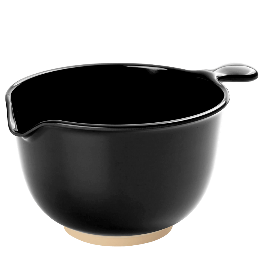 LARGE BLACK MELAMINE MIXING BOWL - DYKE & DEAN