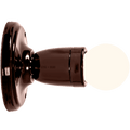 LARGE FIXED BROWN CERAMIC CEILING LIGHT - DYKE & DEAN