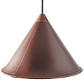 LEATHER CONE LAMP CHOCOLATE - DYKE & DEAN