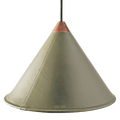 LEATHER CONE LAMP GREEN GRASS - DYKE & DEAN