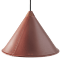 LEATHER CONE LAMP OAK - DYKE & DEAN