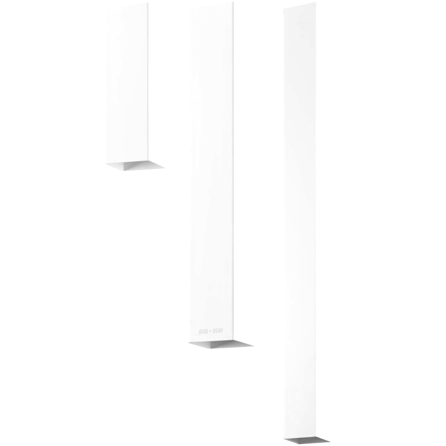 METAL SQUARE BATON CEILING LIGHTS WHITE - DYKE & DEAN