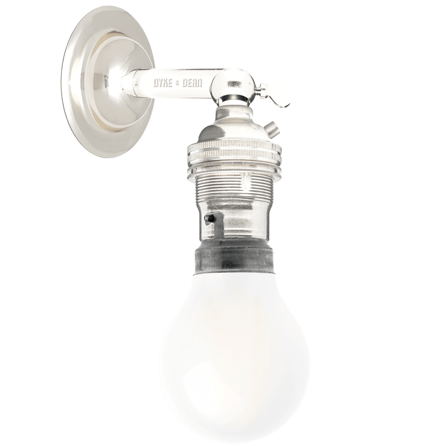 NICKEL BAYONET WALL ARM LIGHT - DYKE & DEAN