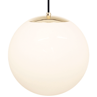 OPAL GLOBE PENDANT BRASS 400mm - DYKE & DEAN