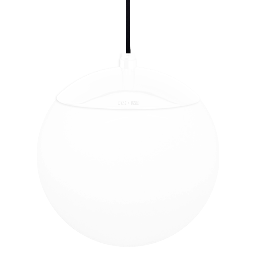 OPAL GLOBE PENDANT WHITE 200mm - DYKE & DEAN