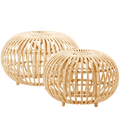 OTTOMAN RATTAN SMALL - DYKE & DEAN