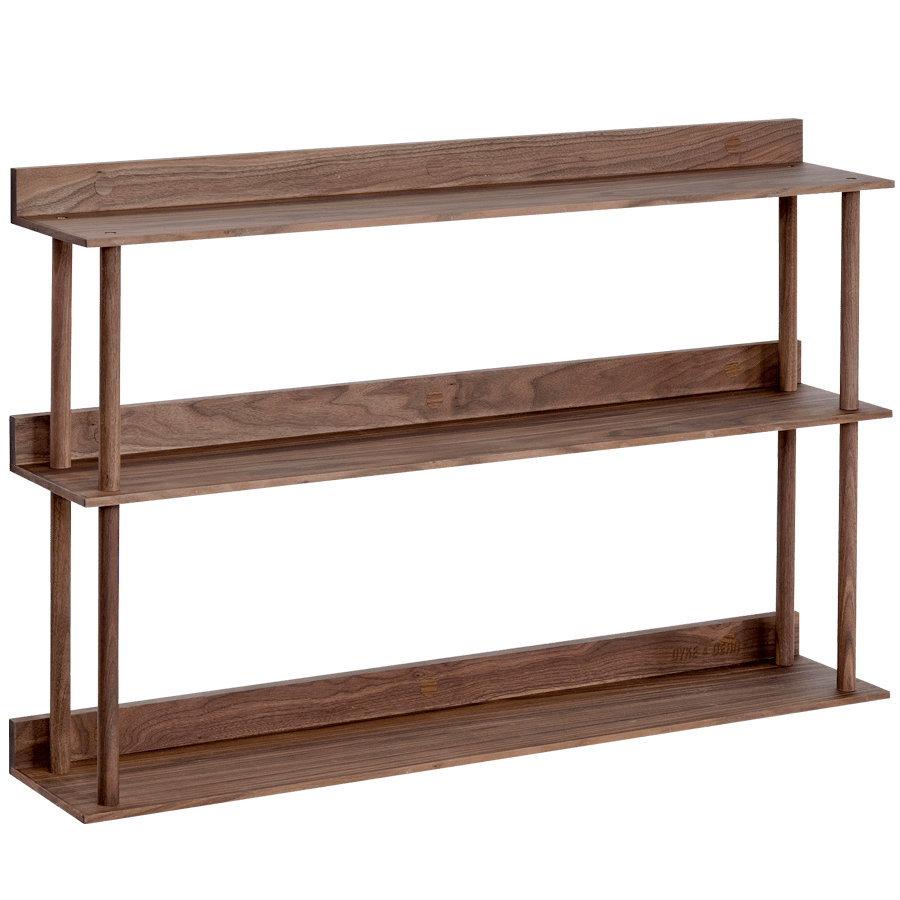 PLATFORM 3 WALL SHELF WALNUT - DYKE & DEAN