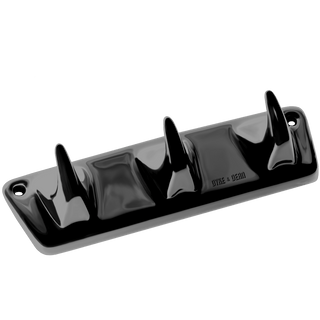 PORCELAIN 3V HOOK PLATE BLACK - DYKE & DEAN