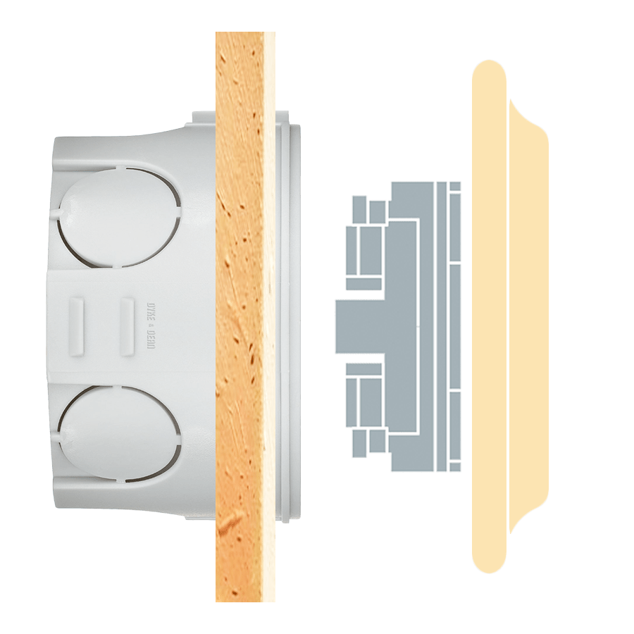 PORCELAIN WALL CABLE GLAND SOCKET SALMON - DYKE & DEAN