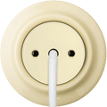PORCELAIN WALL CABLE GLAND SOCKET VANILLA - DYKE & DEAN