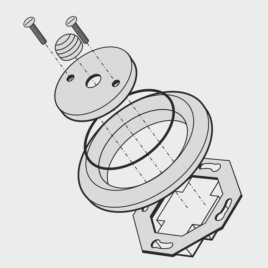 PORCELAIN WALL CABLE MOTION SENSOR DARK BLUE - DYKE & DEAN