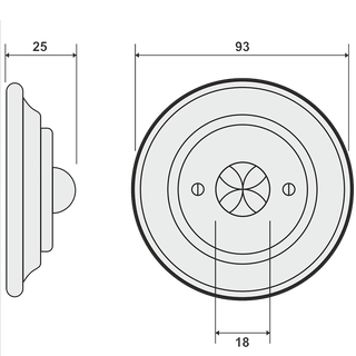 PORCELAIN WALL CABLE MOTION SENSOR GREY GREEN - DYKE & DEAN