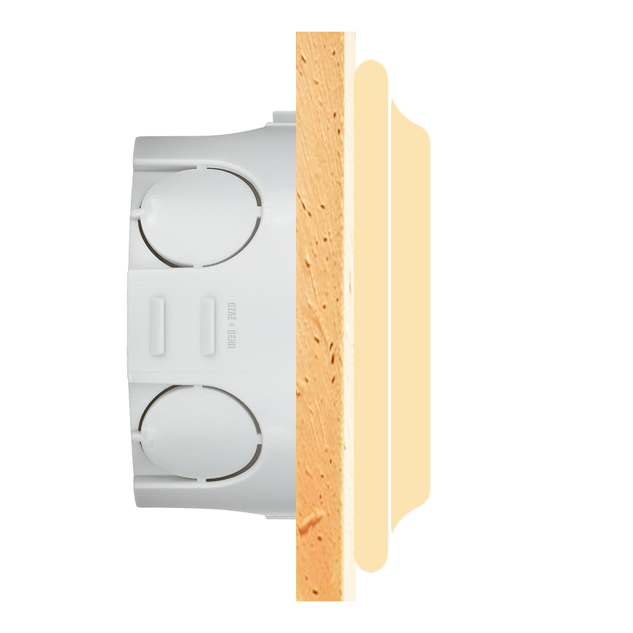 PORCELAIN WALL END PLUG SOCKET PASTEL BLUE - DYKE & DEAN