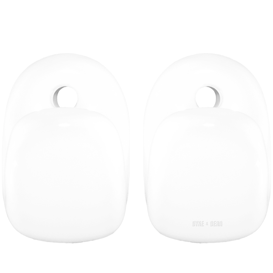 PORCELAIN WALL HOOK SET WHITE - DYKE & DEAN