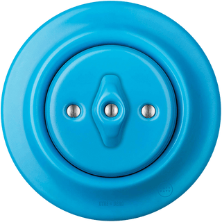 PORCELAIN WALL LIGHT SWITCH AZURE ROTARY - DYKE & DEAN