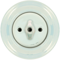 PORCELAIN WALL LIGHT SWITCH CONCHA ROTARY - DYKE & DEAN